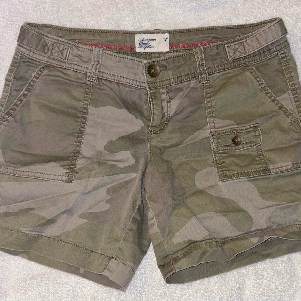 American Eagle Outfitters Low Rise Camouflage Shorts